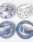Handpicked Blue & White Teacup & Saucer Set (sold in sets of 4) | The Brooklyn Teacup - The Brooklyn Teacup