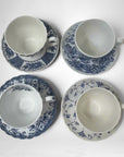 Handpicked Blue & White Teacup & Saucer Set (sold in sets of 4) | The Brooklyn Teacup - The Brooklyn Teacup