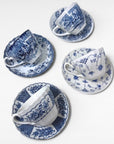 Handpicked Blue & White Teacup & Saucer Set (sold in sets of 4) | The Brooklyn Teacup - The Brooklyn Teacup