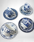 Handpicked Blue & White Teacup & Saucer Set (sold in sets of 4) | The Brooklyn Teacup - The Brooklyn Teacup