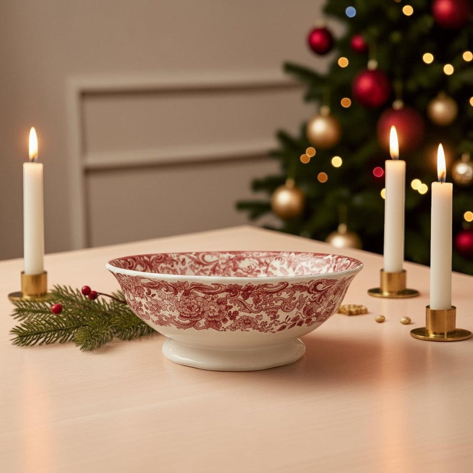 La Cartuja de Sevilla Large Footed Serving Bowl | The Brooklyn Teacup - The Brooklyn Teacup