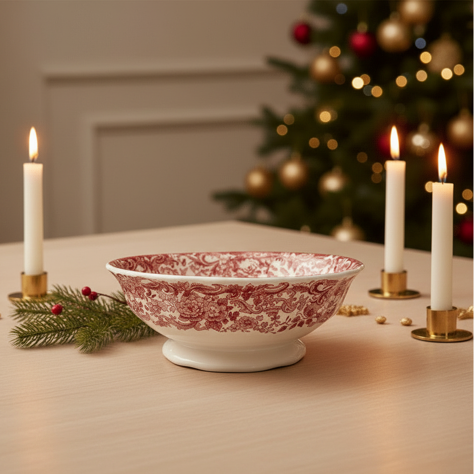 La Cartuja de Sevilla Large Footed Serving Bowl | The Brooklyn Teacup - The Brooklyn Teacup