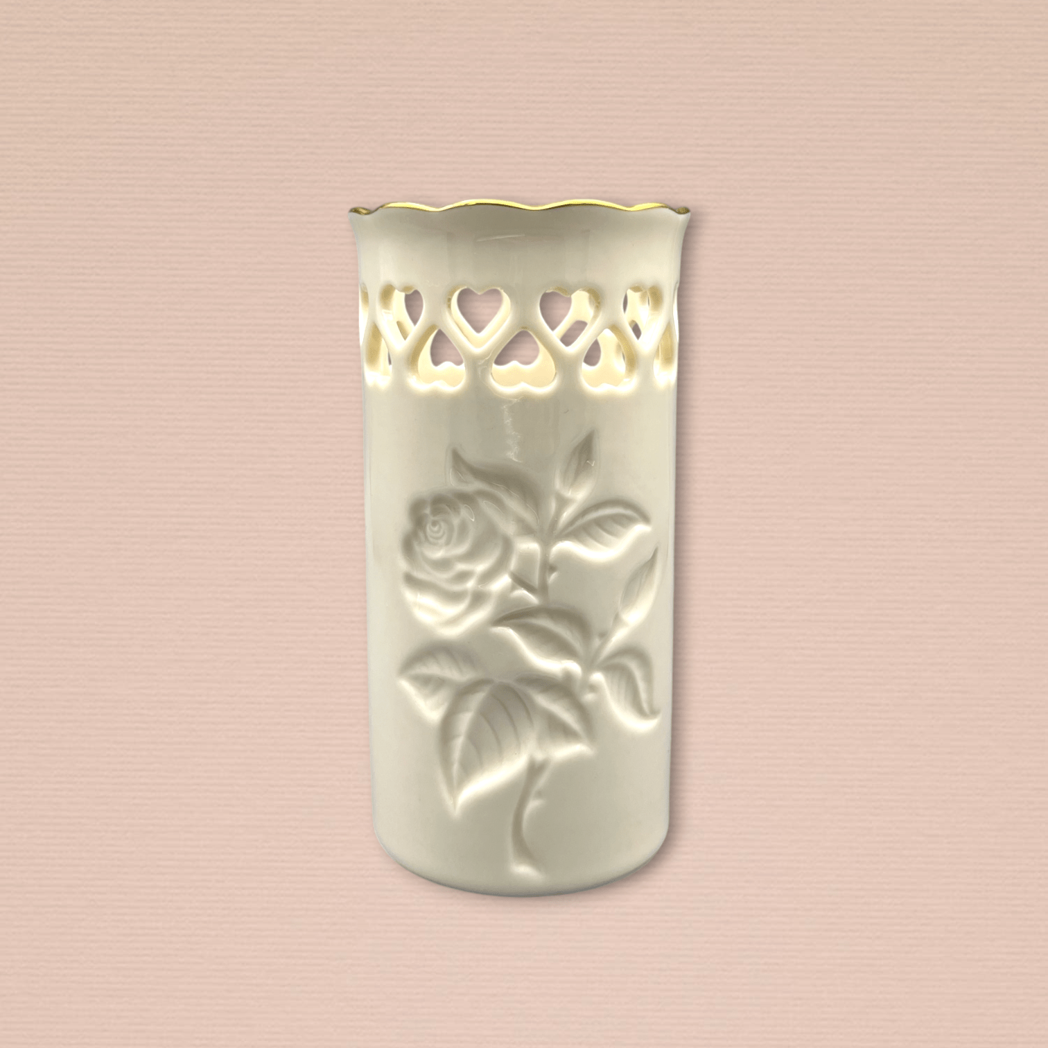 Lenox Ivory Porcelain Rose Lattice Vase | The Brooklyn Teacup - The Brooklyn Teacup