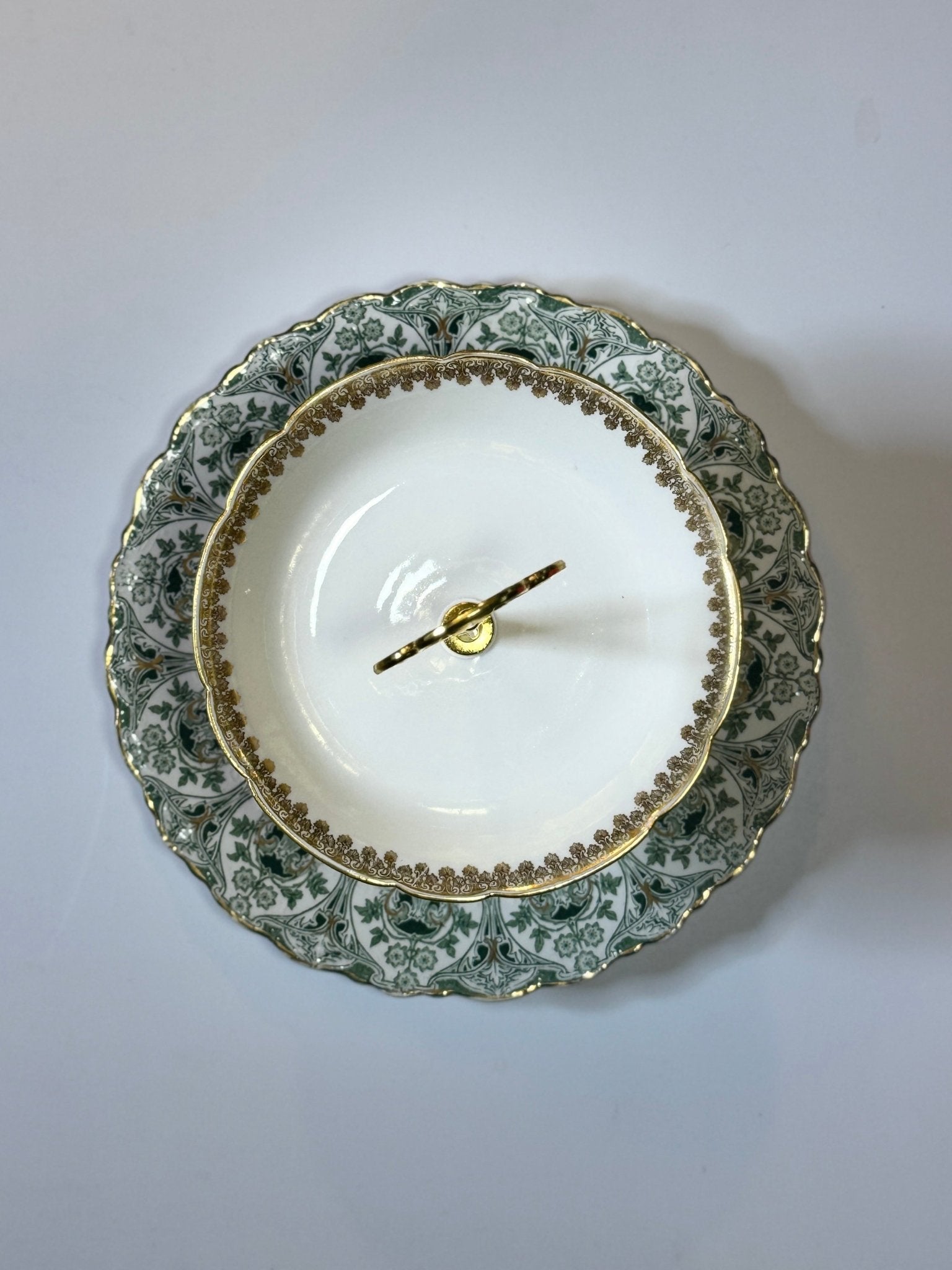 Limoges Gold Garland x J&G Meakin Genoa Two - Tiered Tray | The Brooklyn Teacup - The Brooklyn Teacup