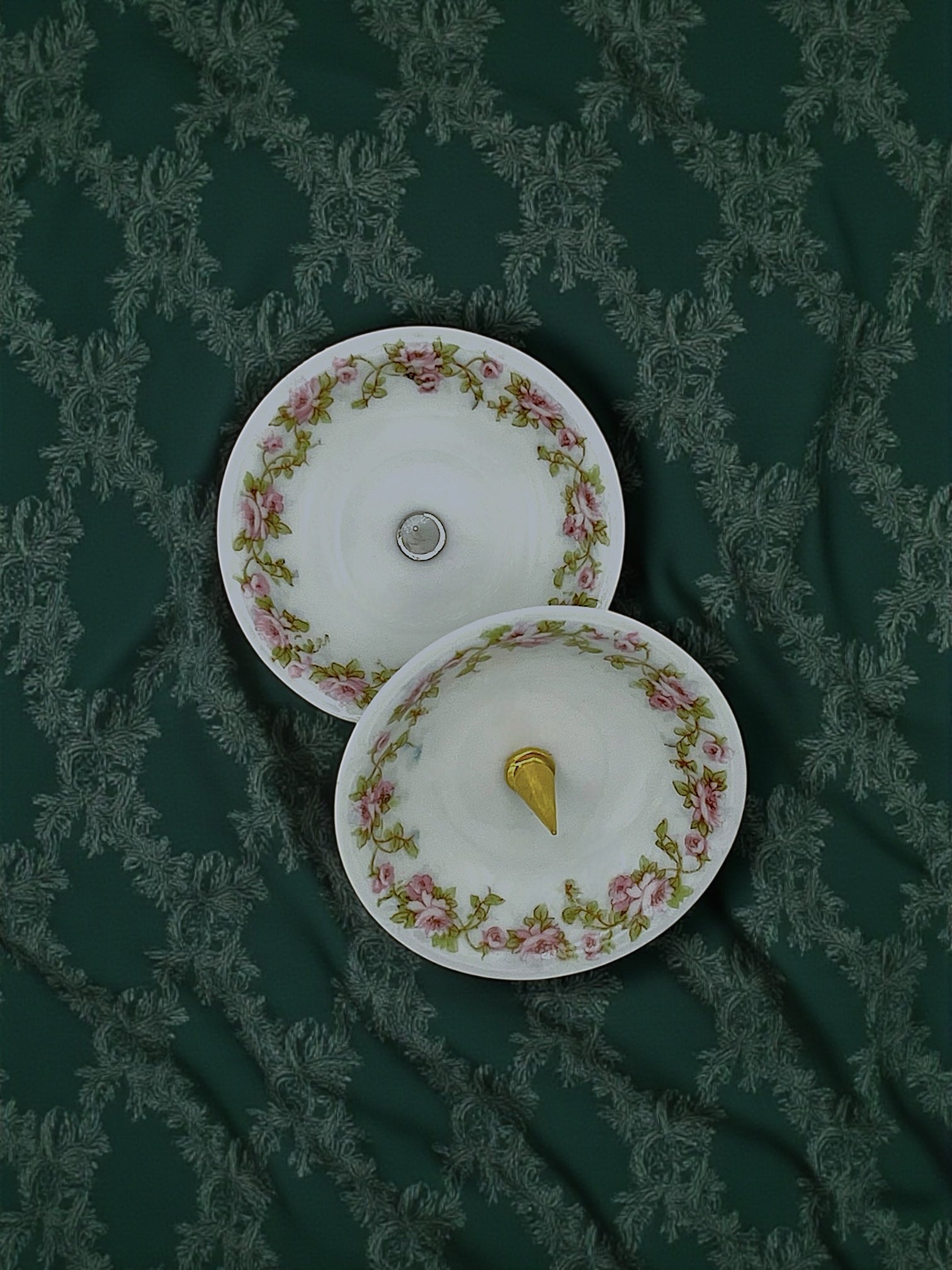 Limoges Pink Border Wreath Ring Holder | The Brooklyn Teacup - The Brooklyn Teacup