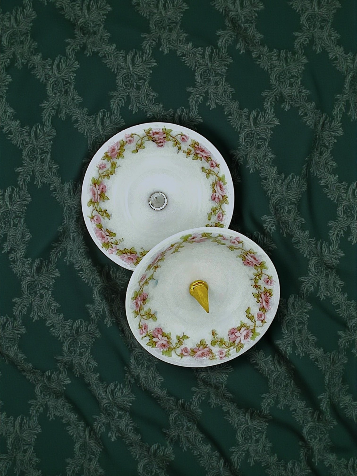 Limoges Pink Border Wreath Ring Holder | The Brooklyn Teacup - The Brooklyn Teacup