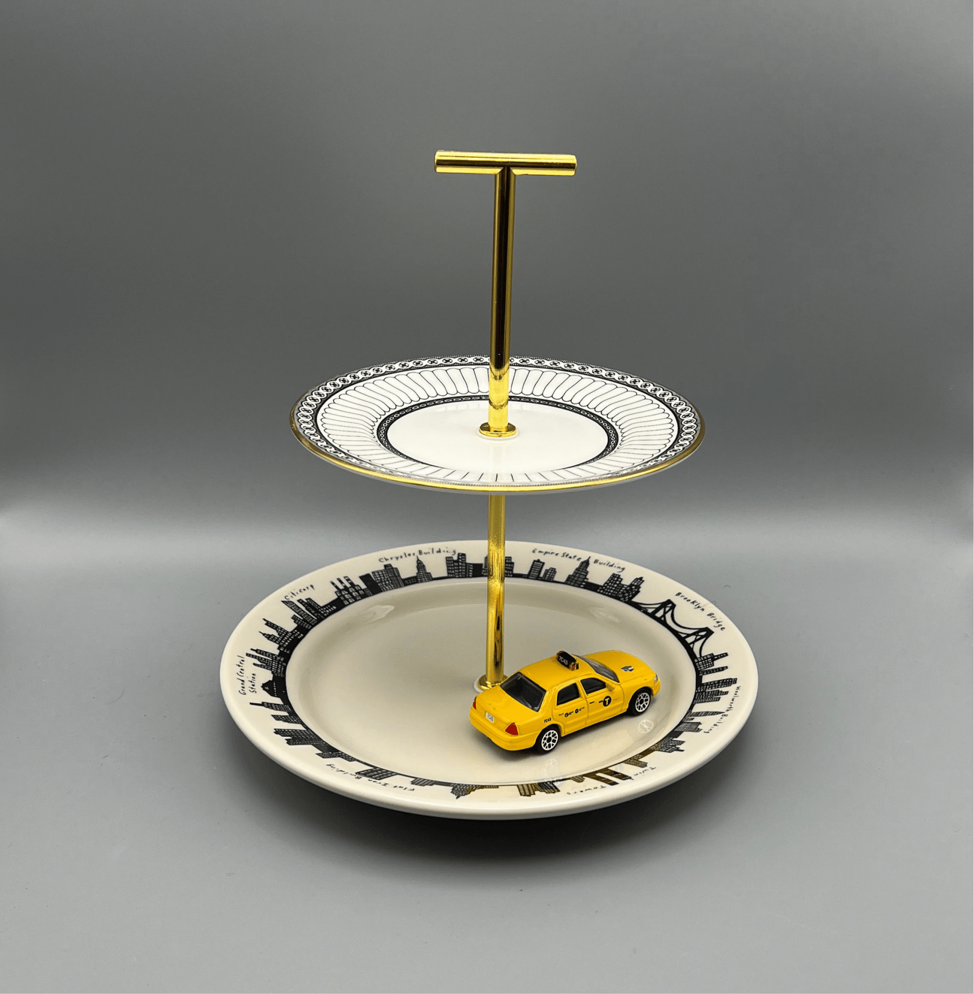 Metropolitan 2 Tier Tray | The Brooklyn Teacup - The Brooklyn Teacup
