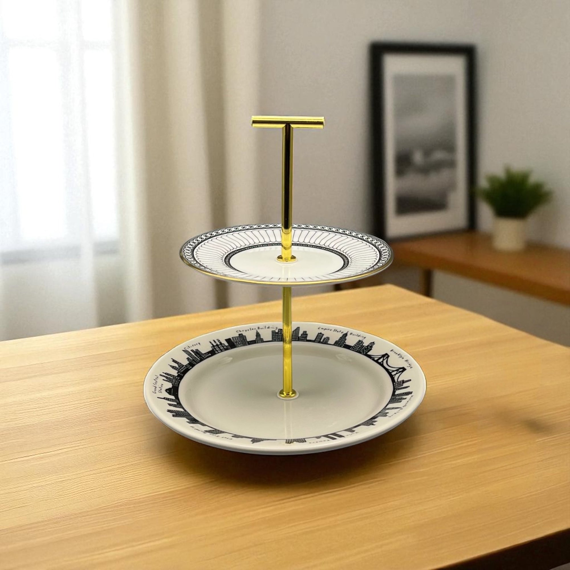 Metropolitan 2 Tier Tray | The Brooklyn Teacup - The Brooklyn Teacup