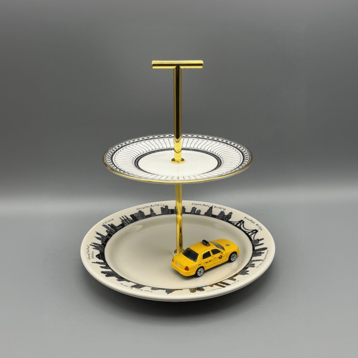 Metropolitan 2 Tier Tray | The Brooklyn Teacup - The Brooklyn Teacup