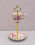 Pale Pink Blooms Teacup Stand | The Brooklyn Teacup - The Brooklyn Teacup
