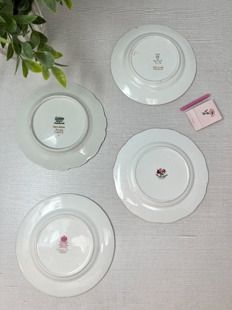 Pink small plates 6” (set of 4) | The Brooklyn Teacup - The Brooklyn Teacup