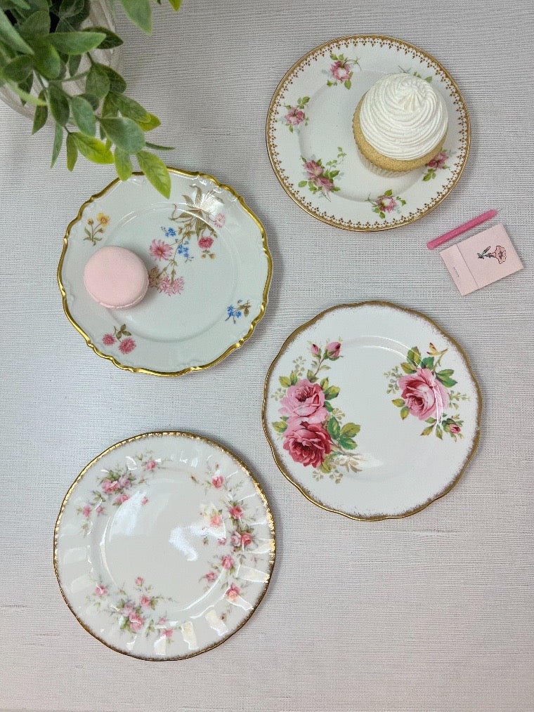 Pink small plates 6” (set of 4) | The Brooklyn Teacup - The Brooklyn Teacup