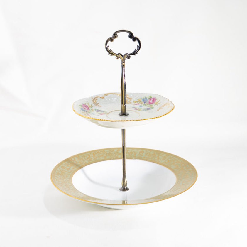 Poplar 2 Tier Tray | The Brooklyn Teacup - The Brooklyn Teacup