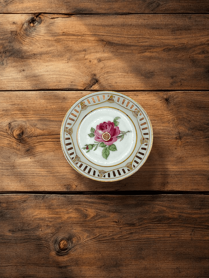 Reticulated Rose Bowl Ring Holder | The Brooklyn Teacup - The Brooklyn Teacup