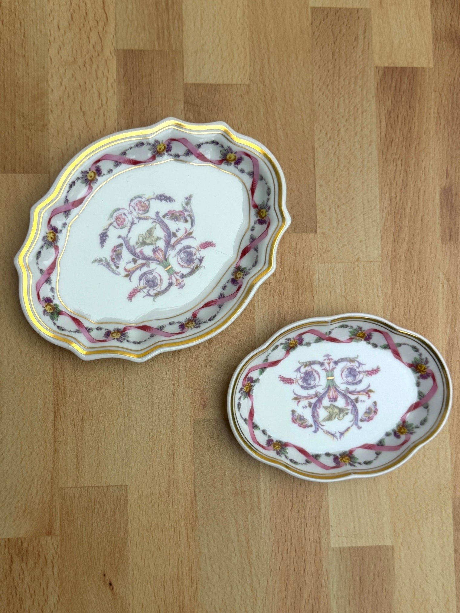 Richard Ginori Rapallo Ribbon & Rose Trinket Dish Set (2 - Piece) | Richard Ginori - The Brooklyn Teacup