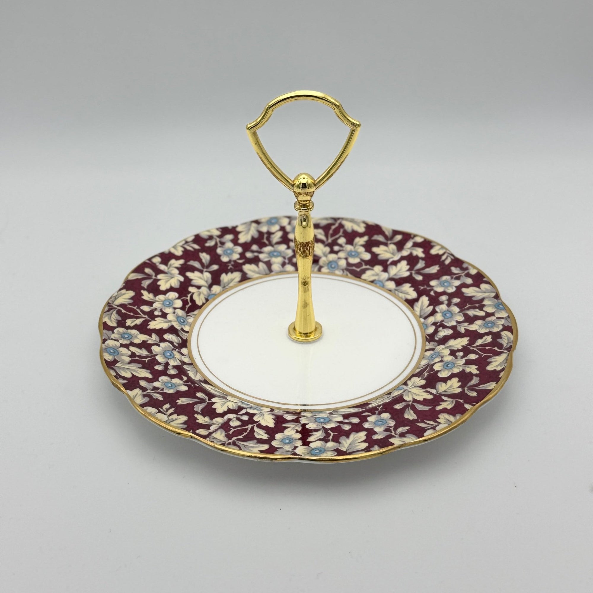 Royal Albert Burgundy Floral Valet Tray | The Brooklyn Teacup - The Brooklyn Teacup