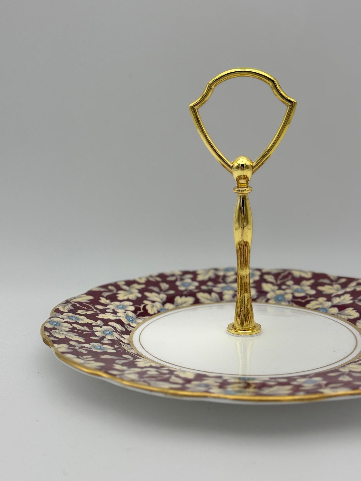 Royal Albert Burgundy Floral Valet Tray | The Brooklyn Teacup - The Brooklyn Teacup