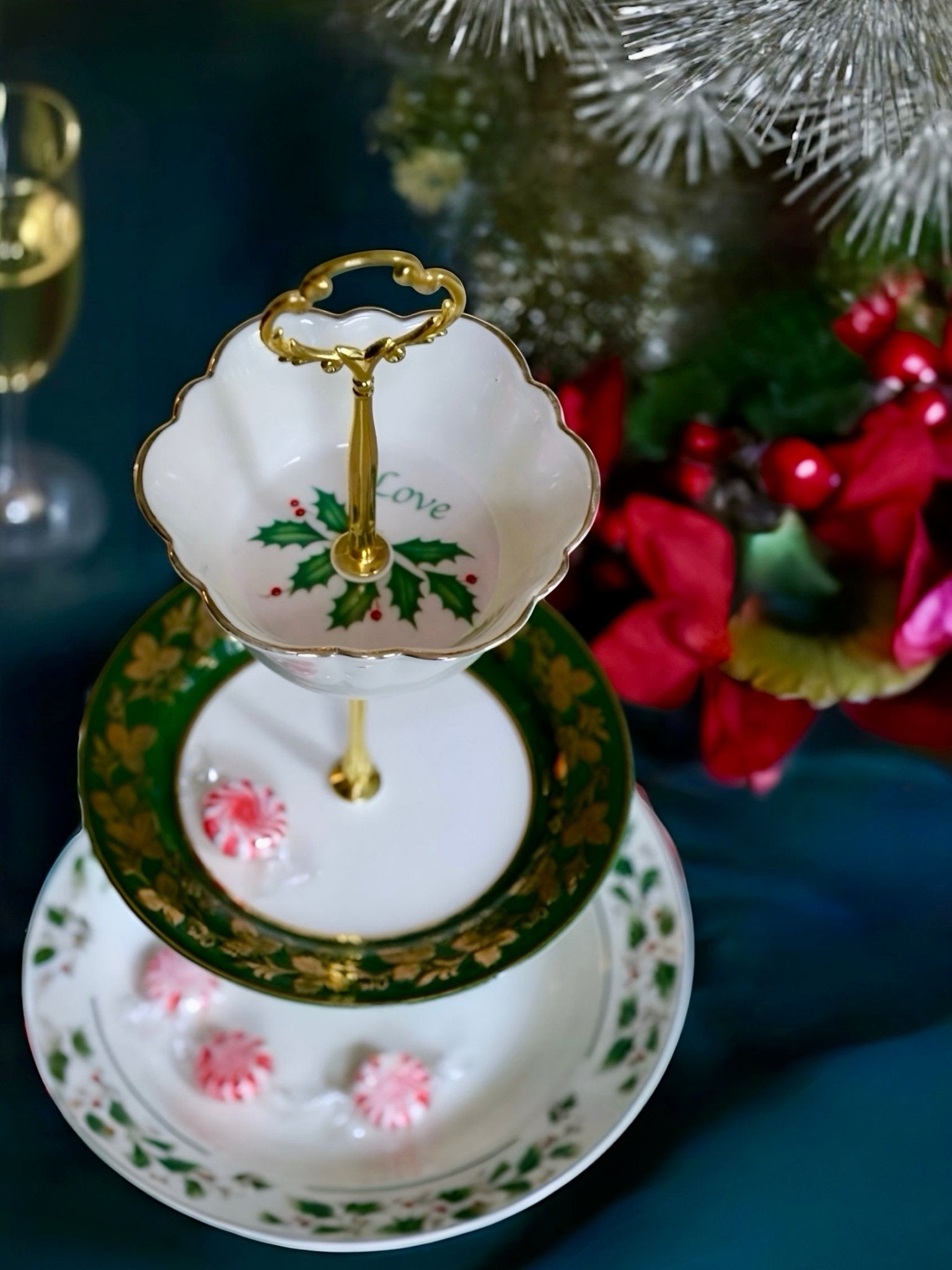 Seasons of Love Three - Tier Serving Stand | The Brooklyn Teacup - The Brooklyn Teacup