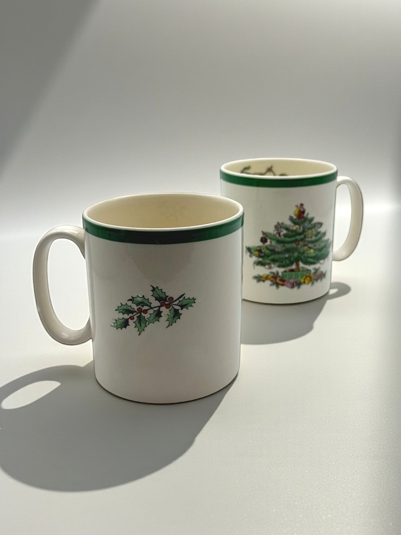 Spode Christmas Tree Mugs (set of 2) | The Brooklyn Teacup - The Brooklyn Teacup