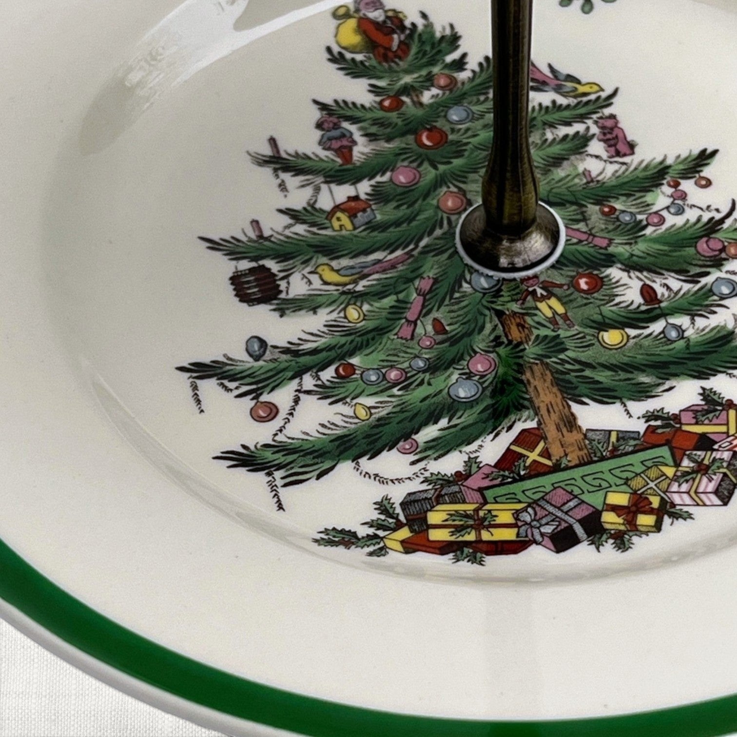 Spode Christmas Tree Two-Tiered Tray | The Brooklyn Teacup - The Brooklyn Teacup