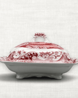Spode Red Transferware Covered Serving Dish | The Brooklyn Teacup - The Brooklyn Teacup