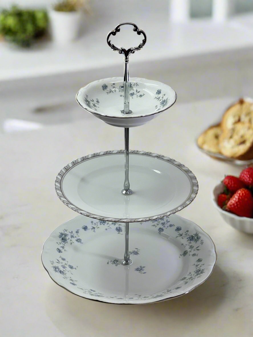 Sterling Tiered Serving Tray | The Brooklyn Teacup - The Brooklyn Teacup