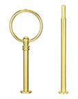 The Brooklyn Teacup gold metal tiered tray hardware set with ring handle and screw rods.
