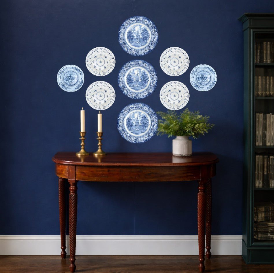 The Diamond: Custom 9 Plate Wall | The Brooklyn Teacup - The Brooklyn Teacup