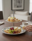 The Silver Metropolitan Two Tier | Manhattan Skyline x Cmielow - The Brooklyn Teacup