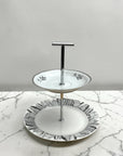 The Silver Metropolitan Two Tier | Manhattan Skyline x Cmielow - The Brooklyn Teacup