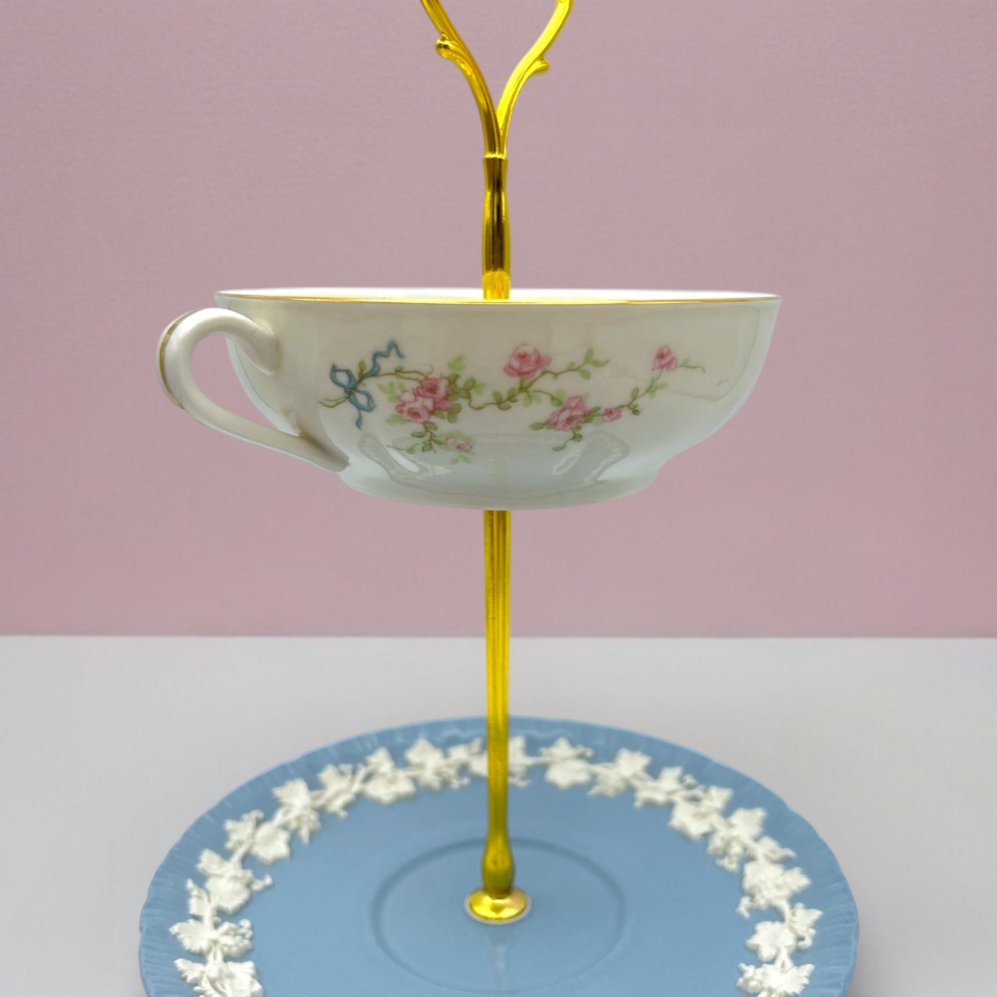 Two - Tier Handled Stand — Coquette Whimsy | The Brooklyn Teacup - The Brooklyn Teacup