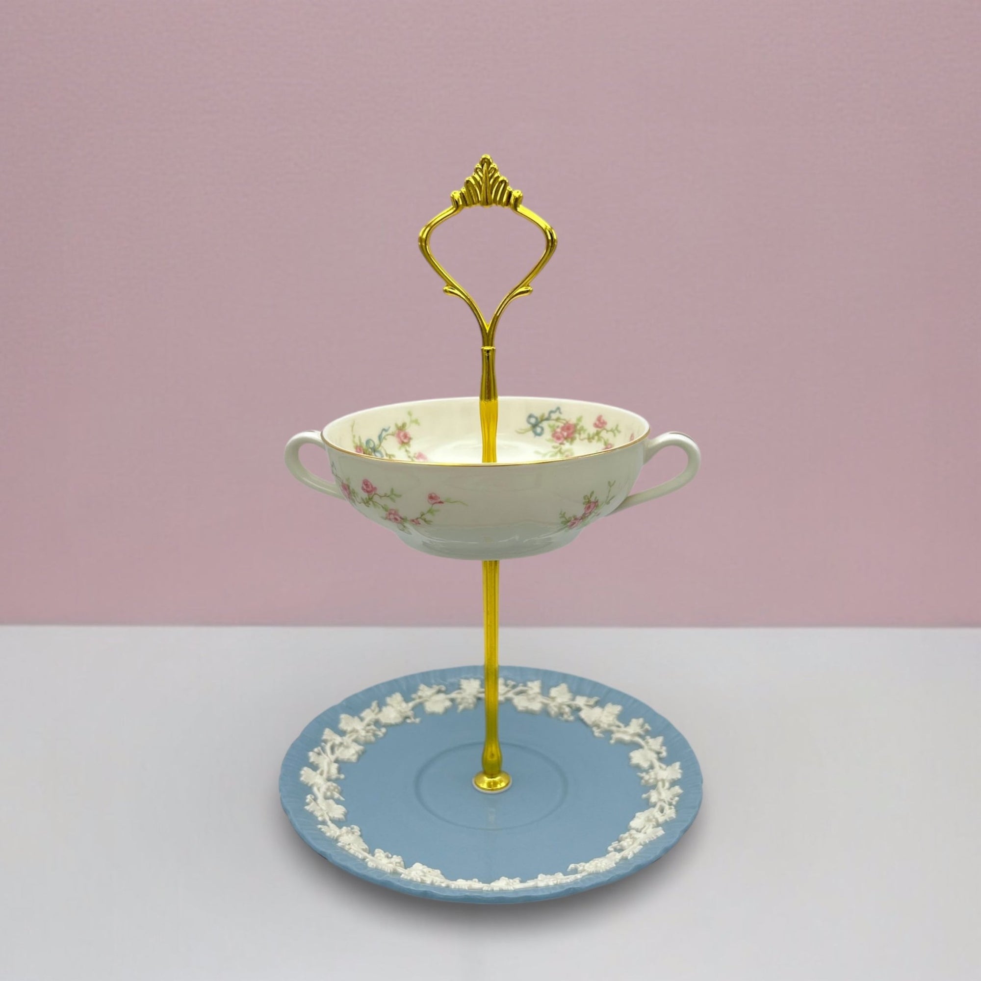 Two - Tier Handled Stand — Coquette Whimsy | The Brooklyn Teacup - The Brooklyn Teacup