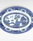 Vintage Blue & White Oval Tray (~12") | The Brooklyn Teacup - The Brooklyn Teacup