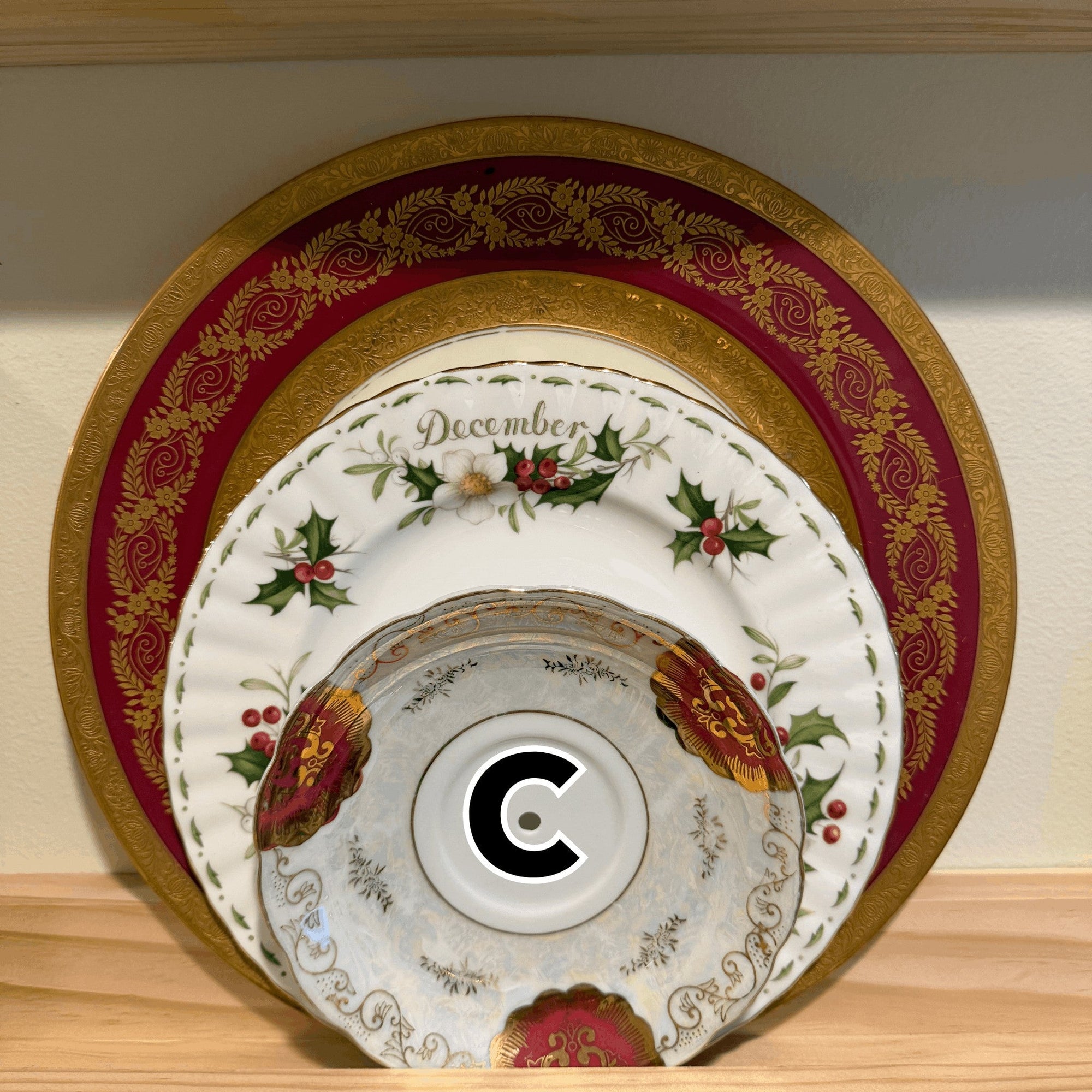 Vintage Christmas 3-Tier Trays | The Brooklyn Teacup - The Brooklyn Teacup