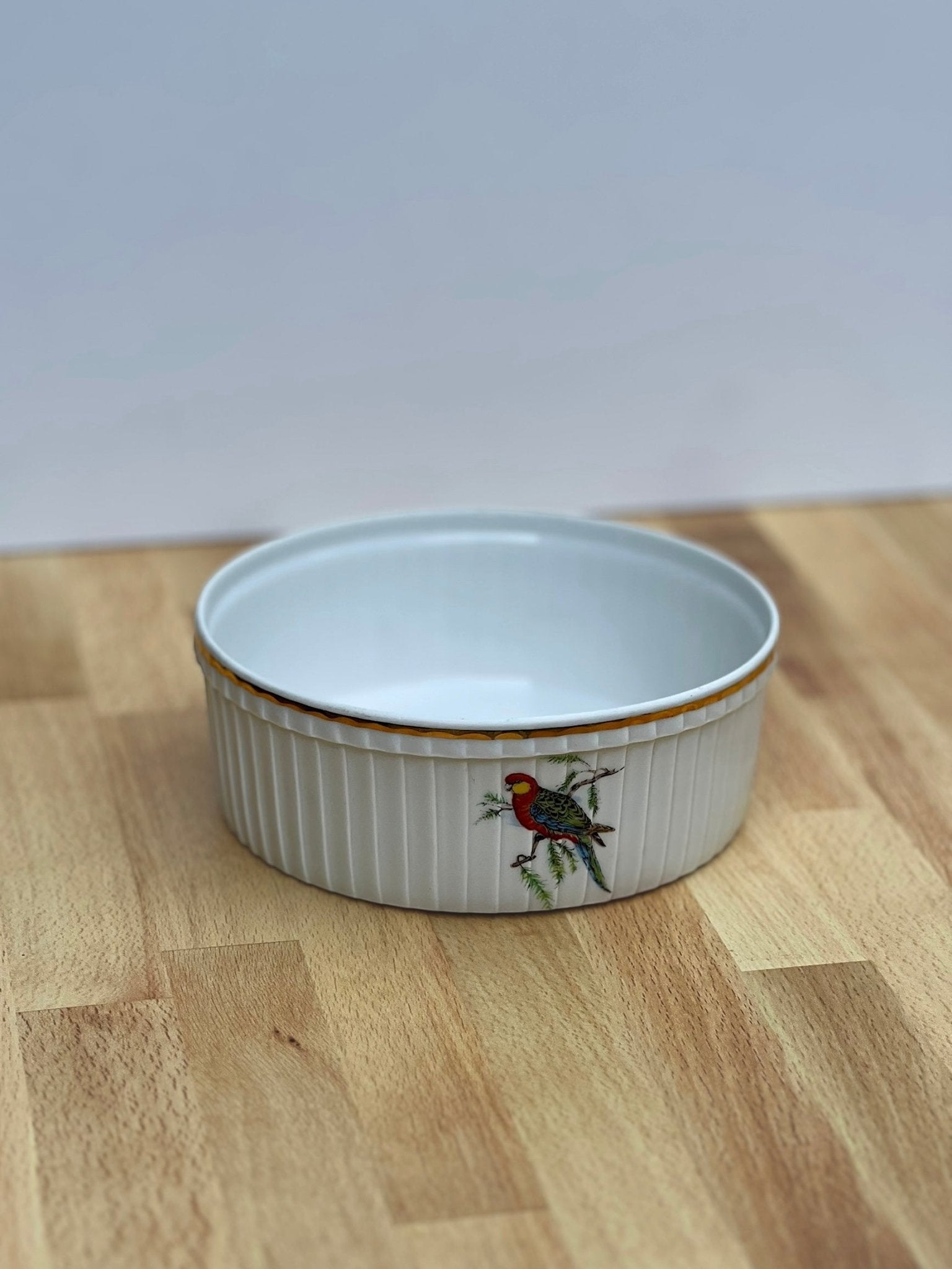 Vintage Pillivuyt & Co. Pleated Porcelain Soufflé Dish | The Brooklyn Teacup - The Brooklyn Teacup