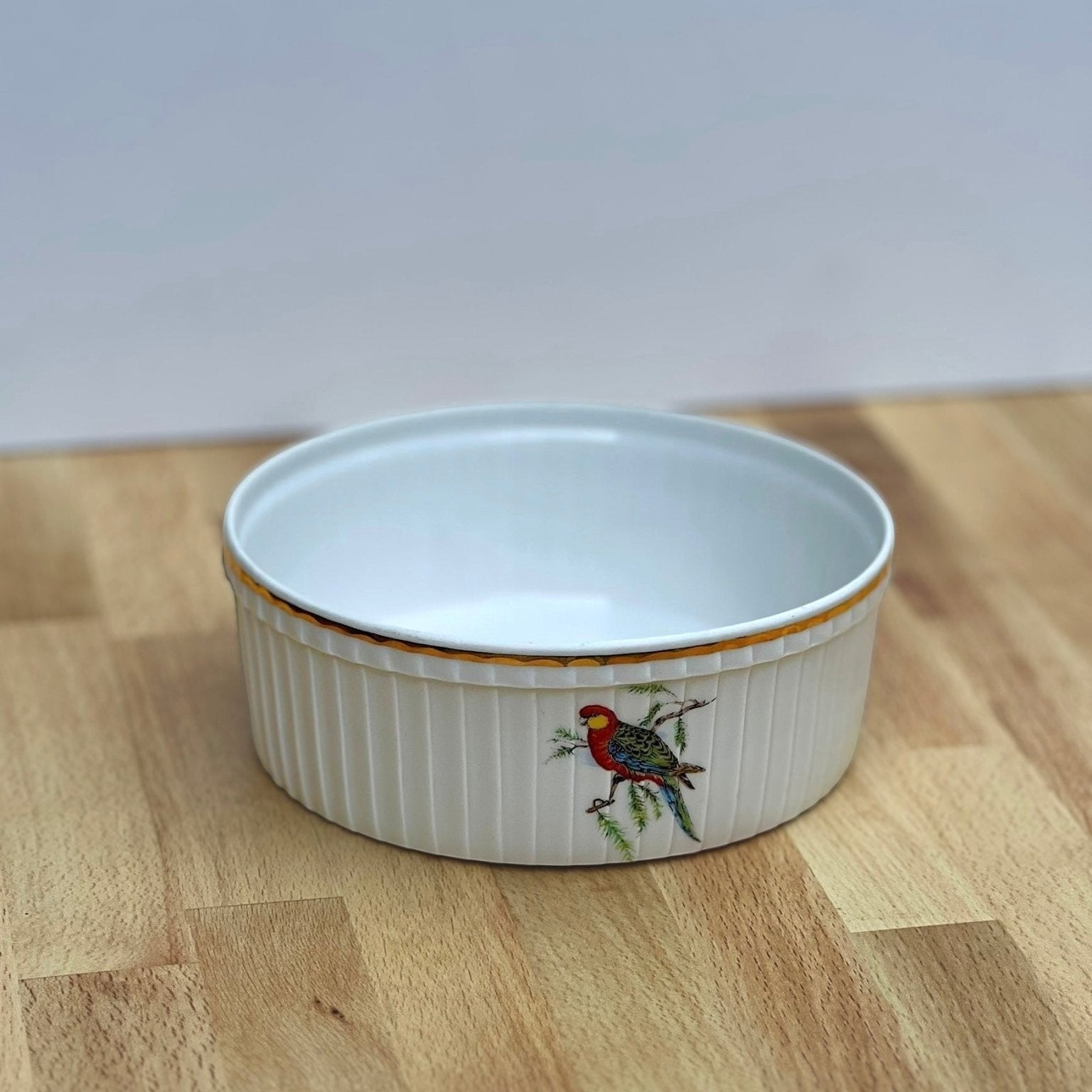 Vintage Pillivuyt & Co. Pleated Porcelain Soufflé Dish | The Brooklyn Teacup - The Brooklyn Teacup