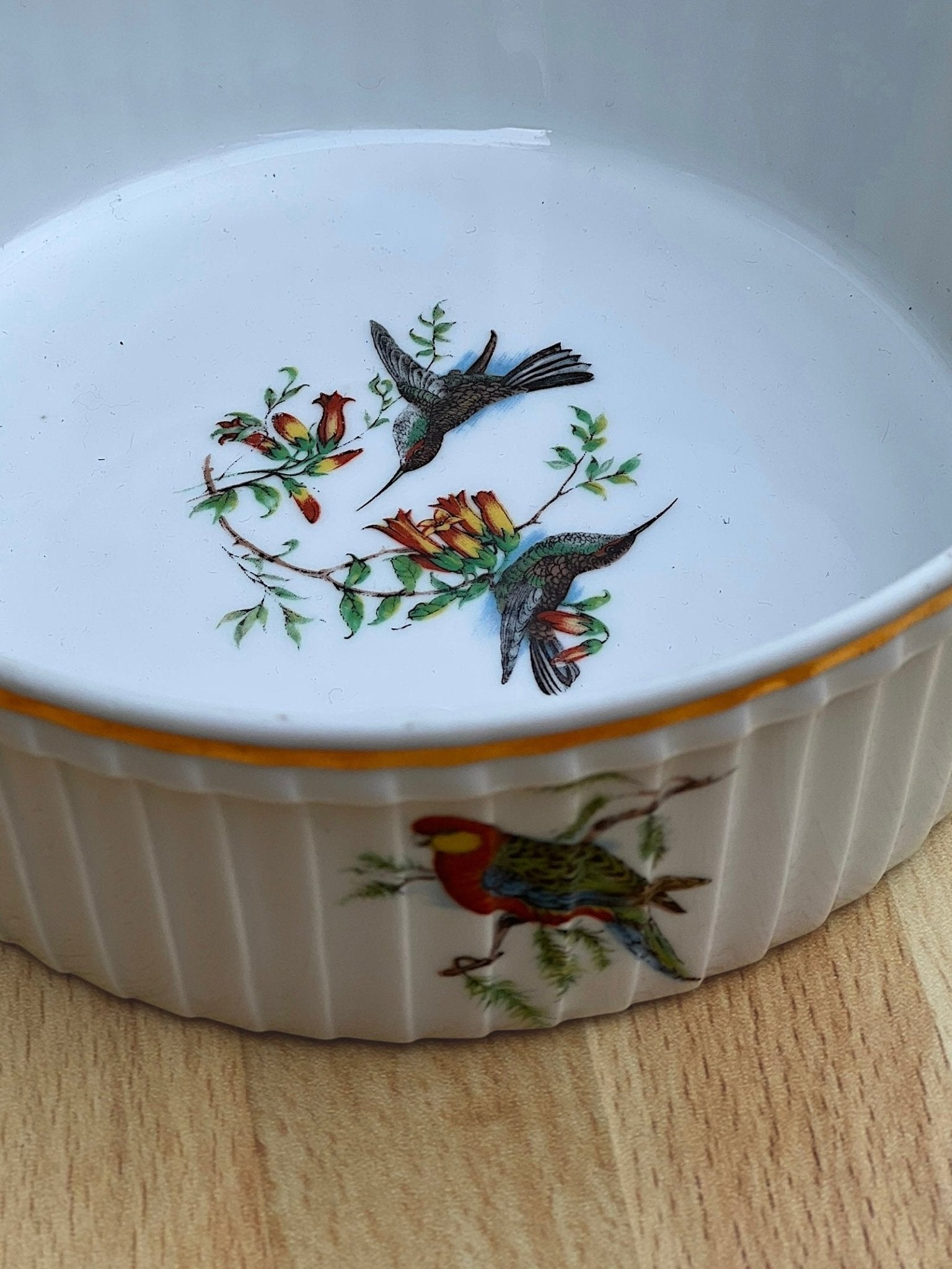 Vintage Pillivuyt & Co. Pleated Porcelain Soufflé Dish | The Brooklyn Teacup - The Brooklyn Teacup