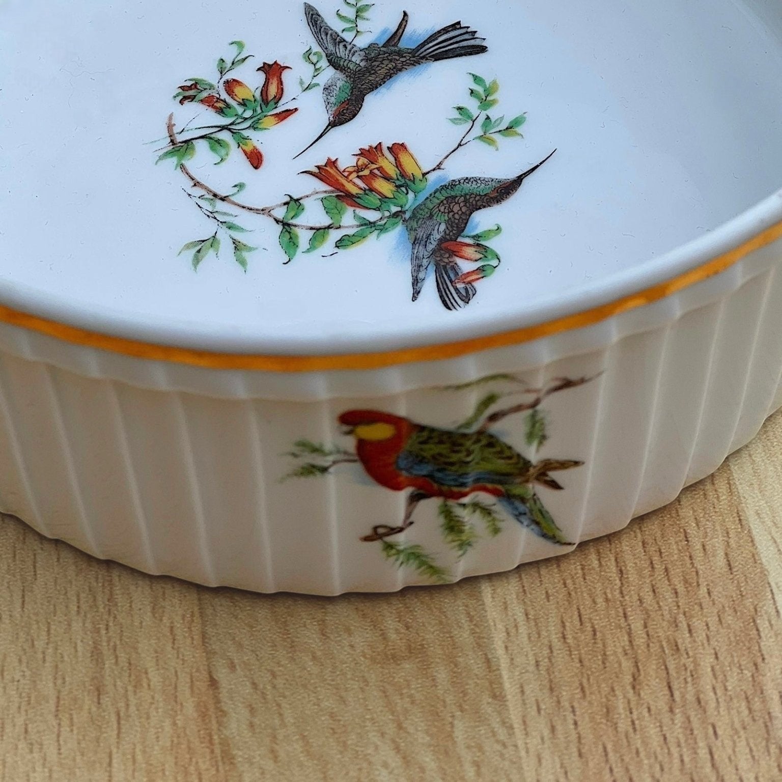 Vintage Pillivuyt & Co. Pleated Porcelain Soufflé Dish | The Brooklyn Teacup - The Brooklyn Teacup