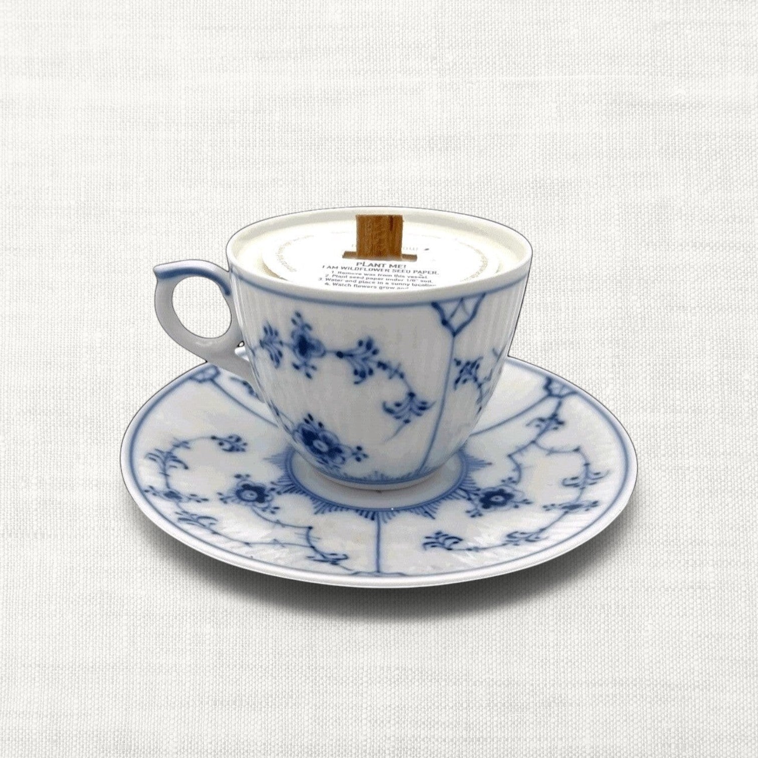 Vintage Royal Copenhagen Teacup Candle | The Brooklyn Teacup - The Brooklyn Teacup