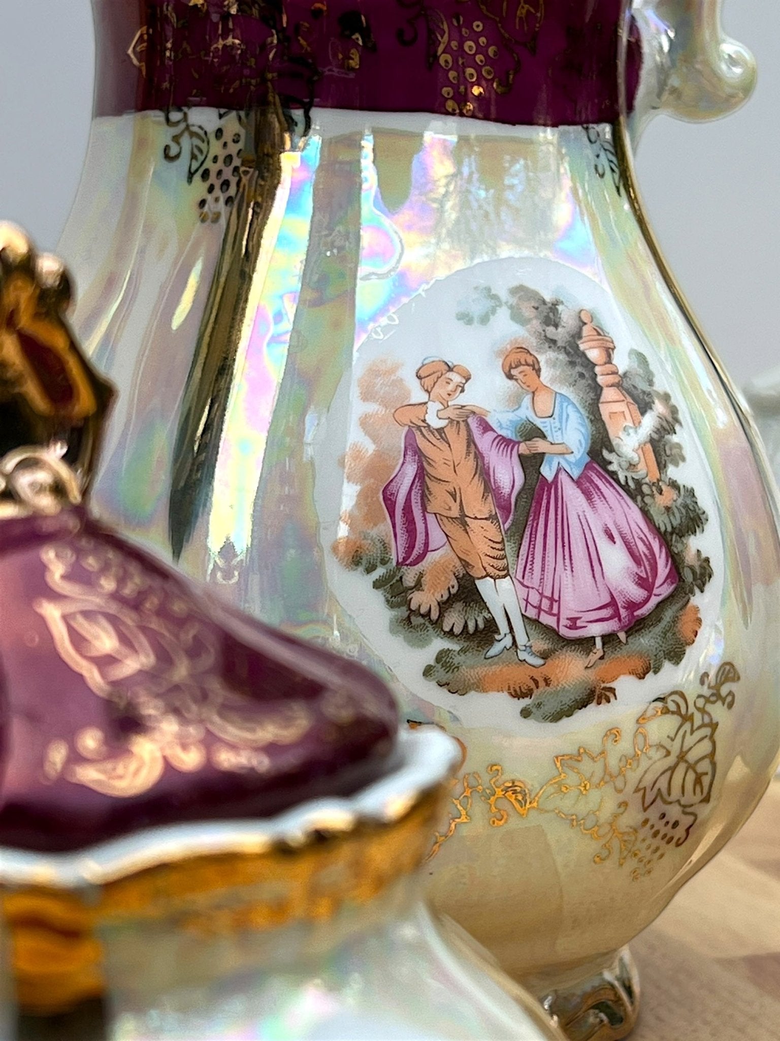 Vintage Victorian Lustreware Fragonard Tea Set (3 Piece) | Japanese Lusterware - The Brooklyn Teacup