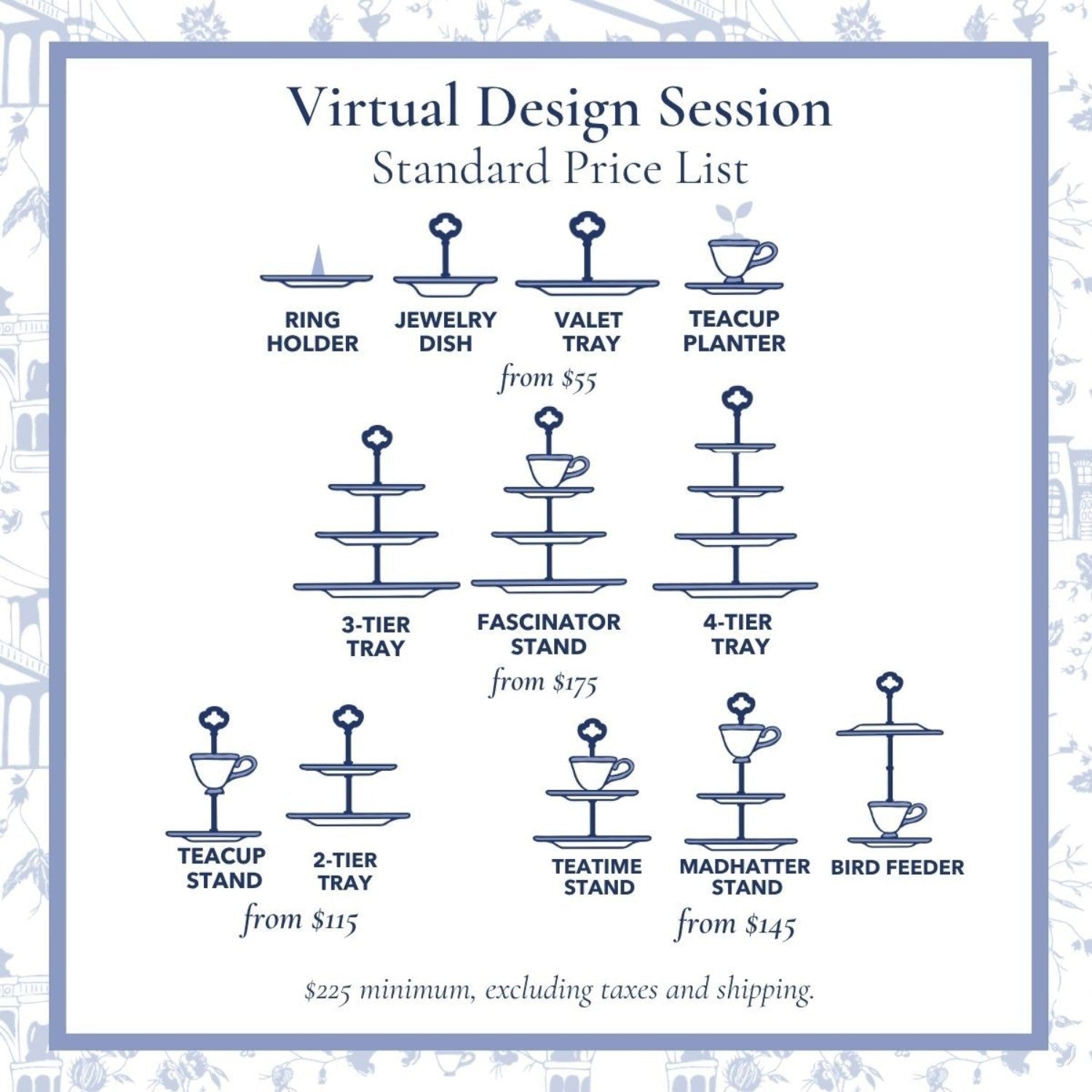 Virtual Design Session | Deposit | The Brooklyn Teacup - The Brooklyn Teacup