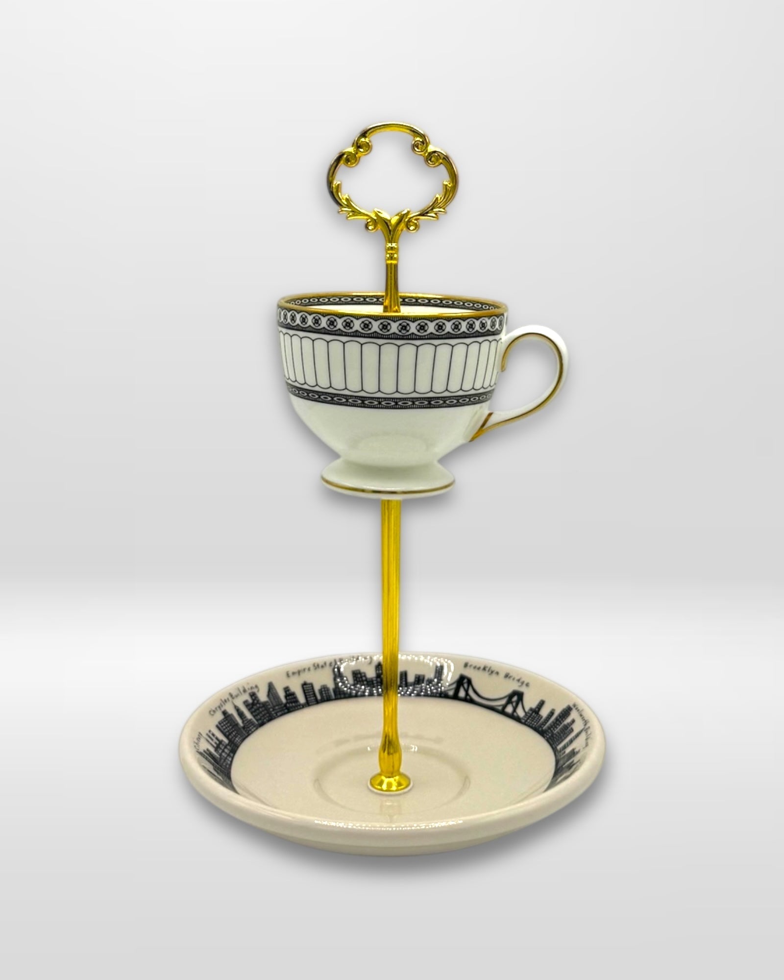 Wedgwood Colonnade x Fishs Eddy Skyline Teacup Stand | The Brooklyn Teacup - The Brooklyn Teacup