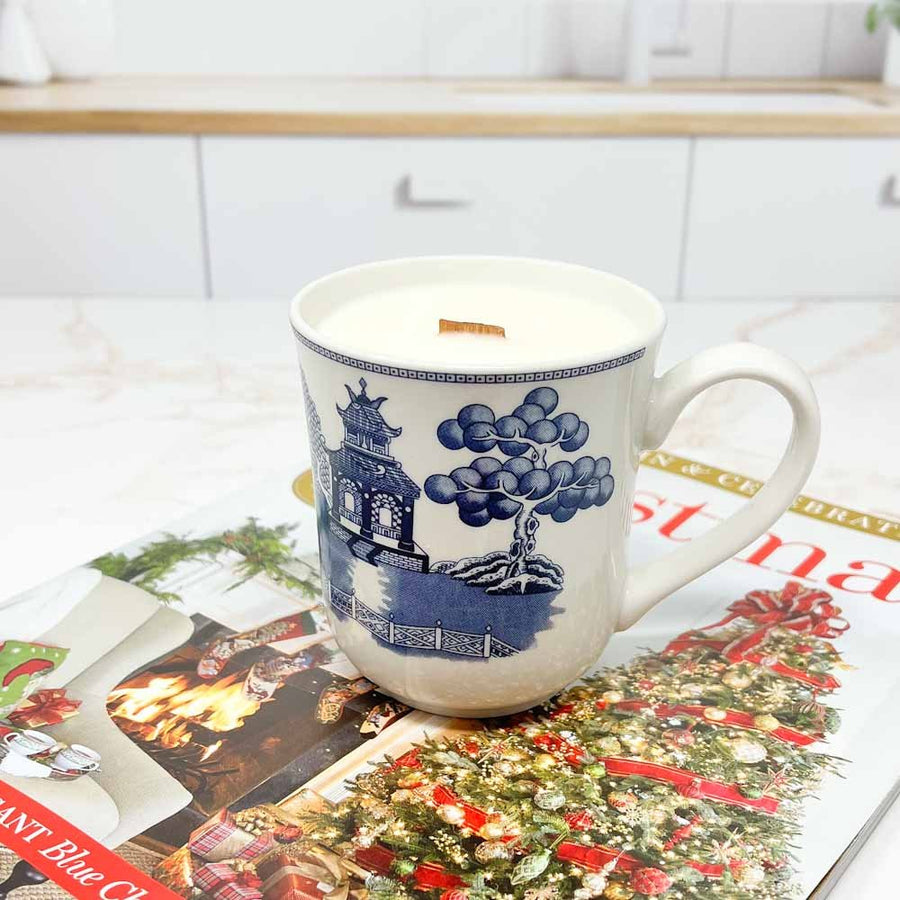 Blue Willow Coffee Mug Candle | Various - The Brooklyn Teacup