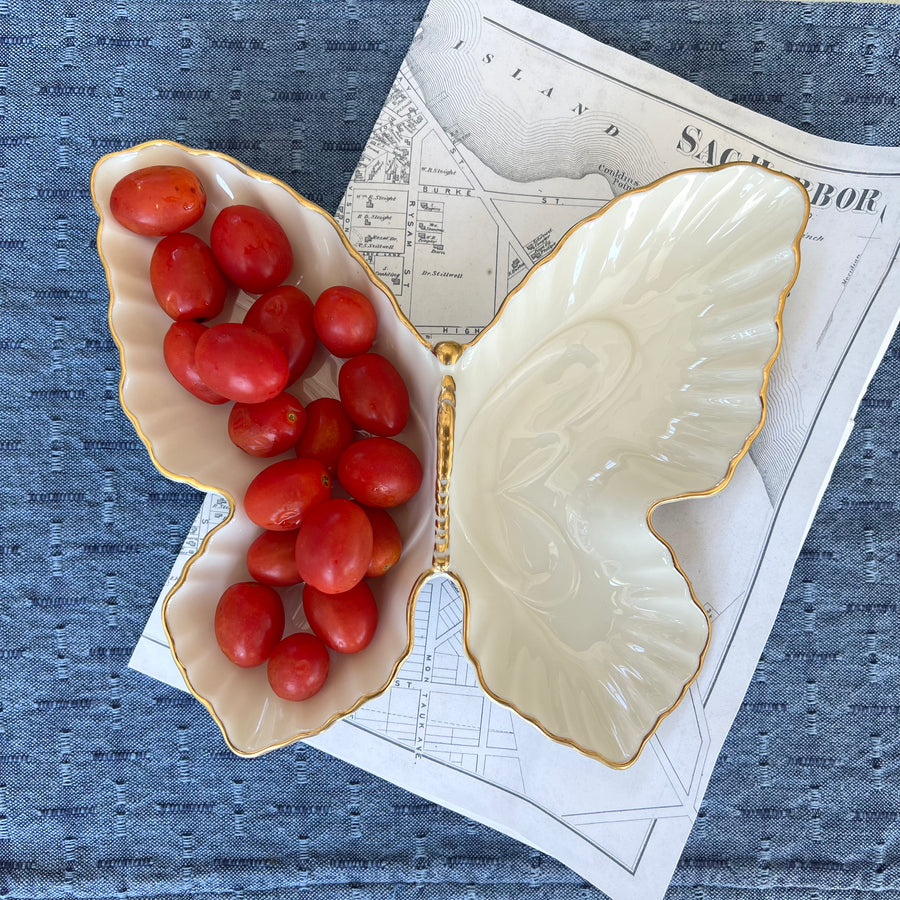 Vintage Lenox Butterfly Candy Dish