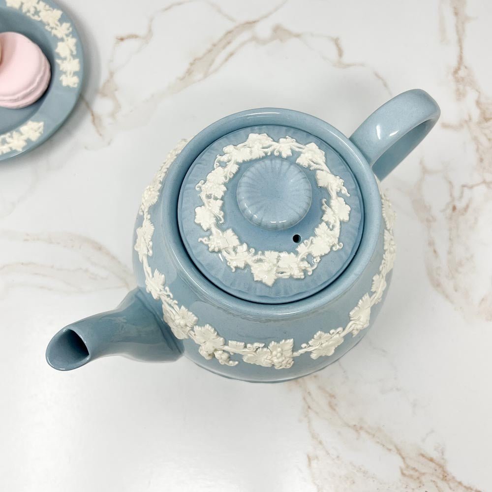 Wedgwood Blue Queensware Teapot | The Brooklyn Teacup - The Brooklyn Teacup