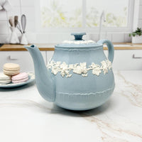 Wedgwood Blue Queensware Teapot | The Brooklyn Teacup - The Brooklyn Teacup