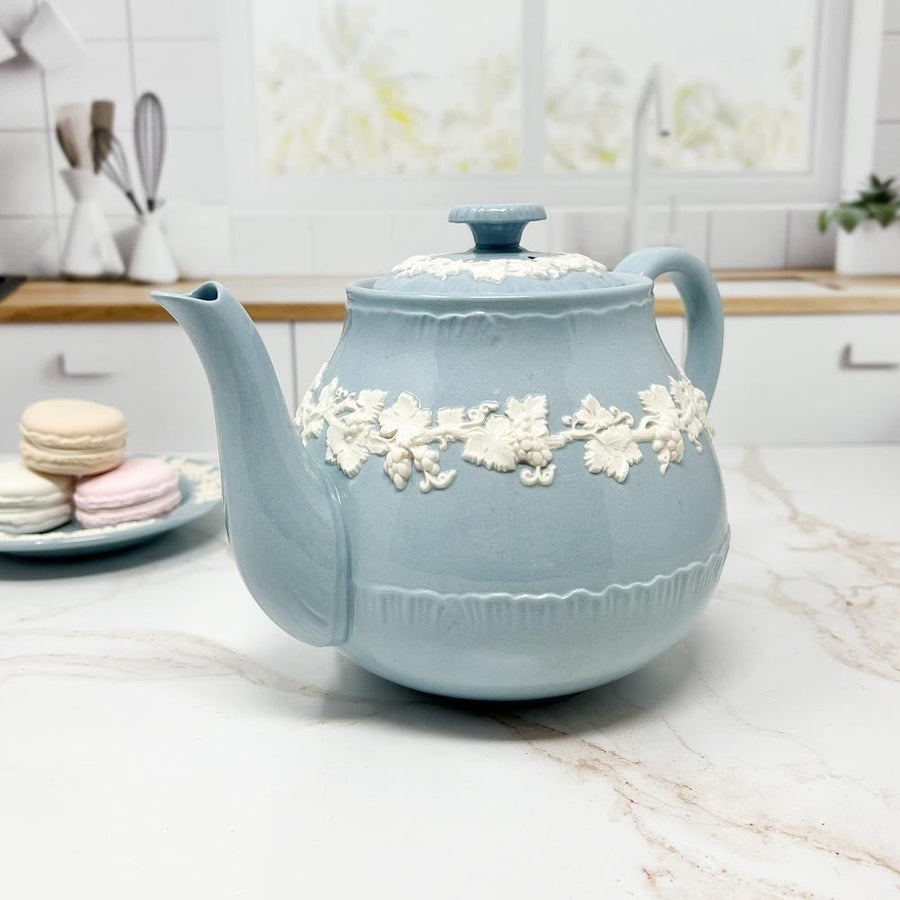 Wedgwood Blue Queensware Teapot | The Brooklyn Teacup - The Brooklyn Teacup